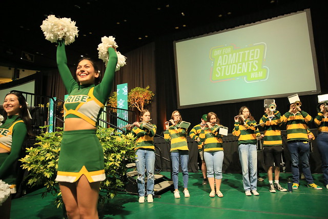 An opening welcome for admitted students and their families was held in Kaplan Arena.