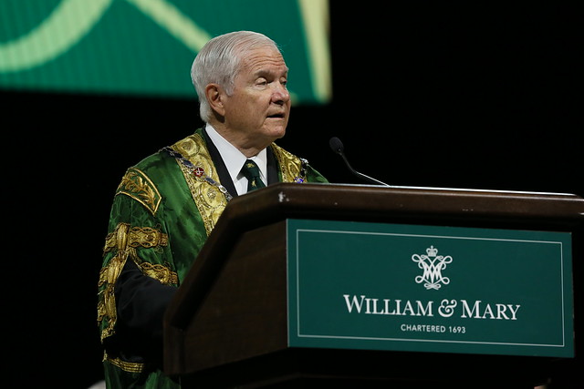 Chancellor Robert M. Gates ’65, L.H.D. ’98 discussed the importance of freedom of expression.